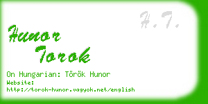 hunor torok business card